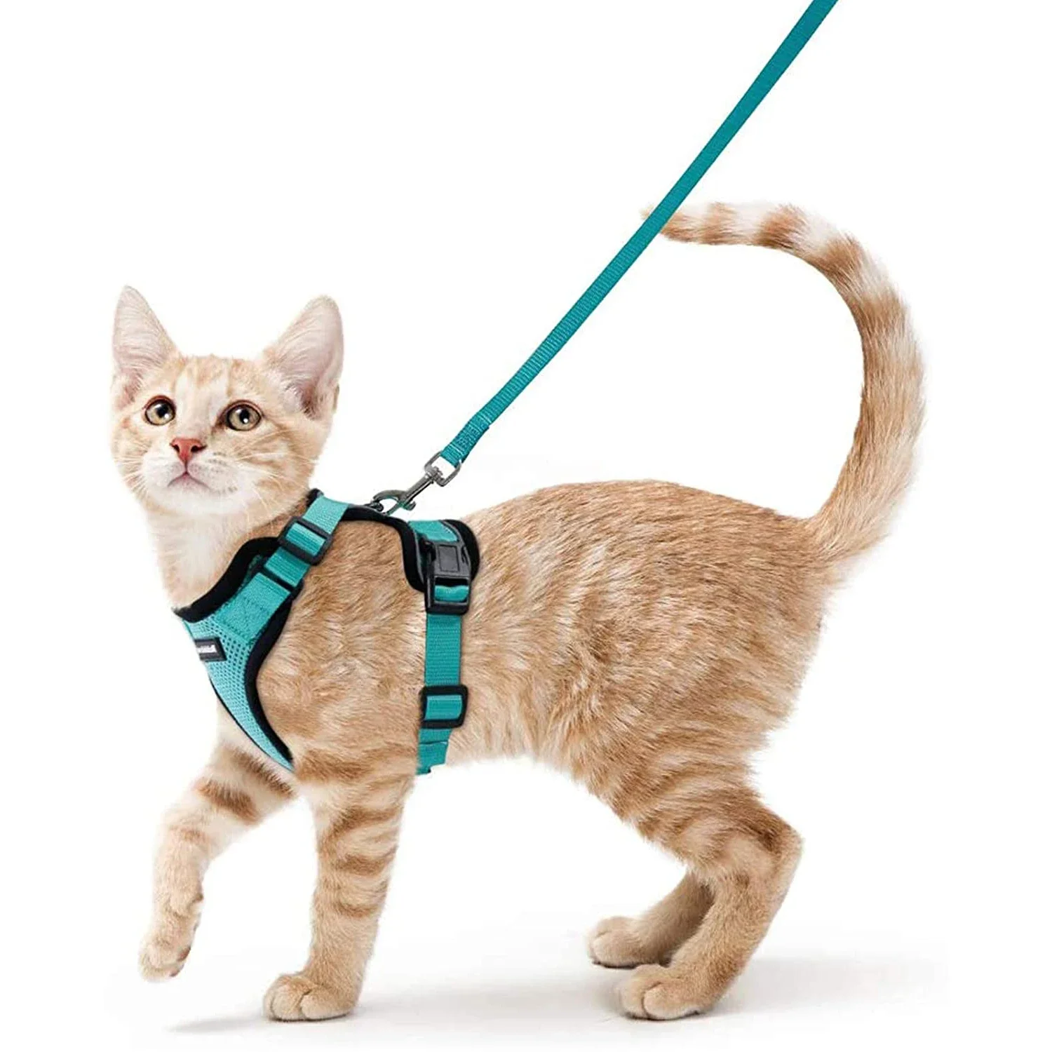 Cat Harness and Leash for Walking, Escape Proof Soft Adjustable Vest Harnesses for Cat 1005006196748640