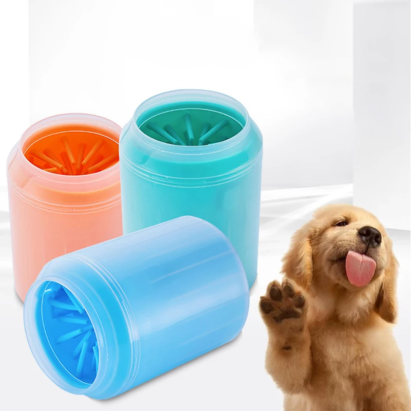 Dog Paw Cleaner Cup Soft Silicone Combs Portable Outdoor Pet Foot Washer Paw Clean Brush Quickly 1005006196817795