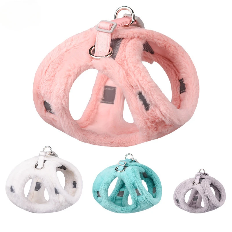 Plush Dog Harness Leash Set for Small Dogs Puppy Warm Pet Cat Harness Hairless Cat Autumn Winter 1005006199118019