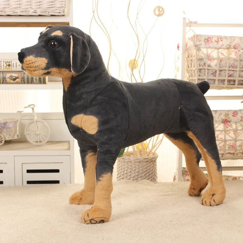 Lifelike Dog Plush Toy 70cm Giant Realistic Animals Stuffed Rottweiler Toys Home 1005006202832804