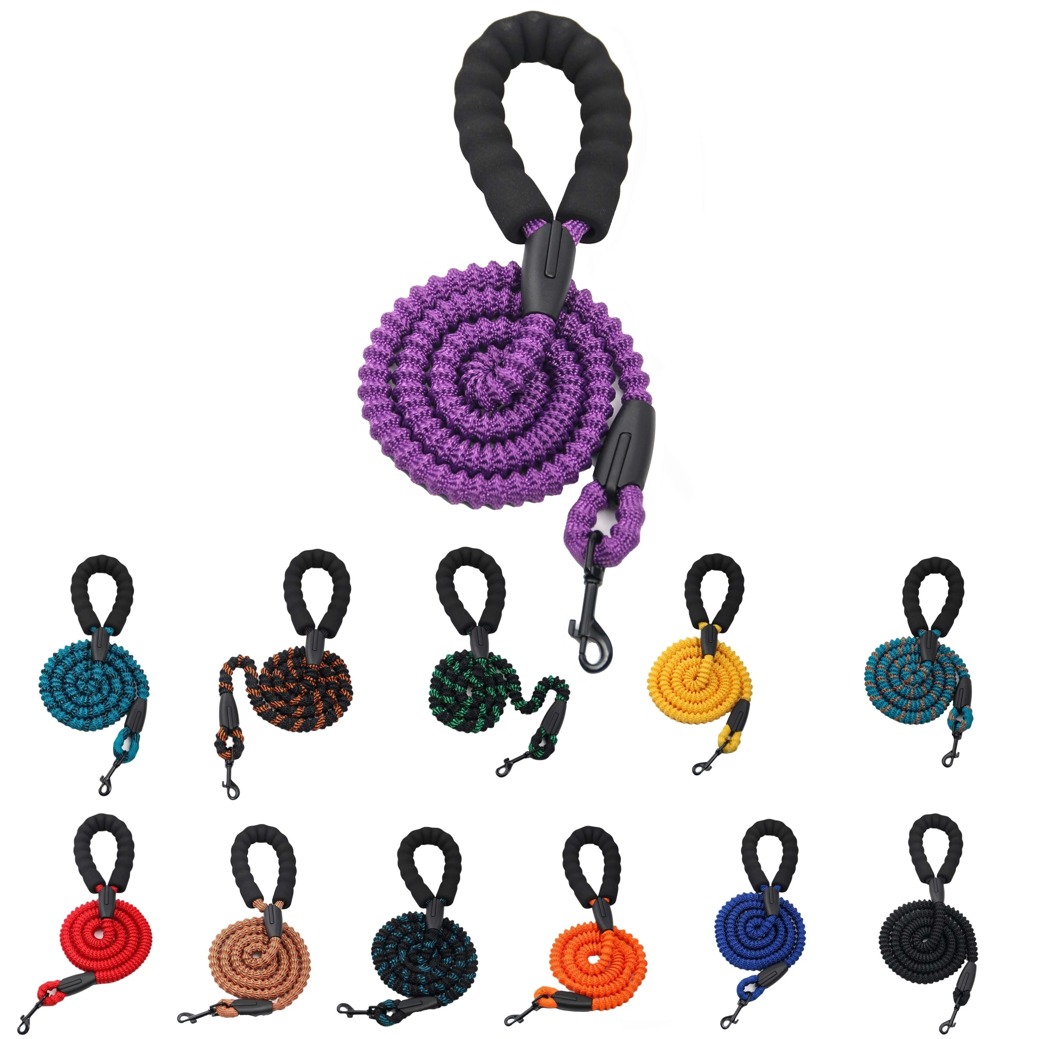 Dog Leash Large Medium Dogs Ultra Light Hollow Nylon Rope No Pull for Shock Absorption Pet High 1005006208329062