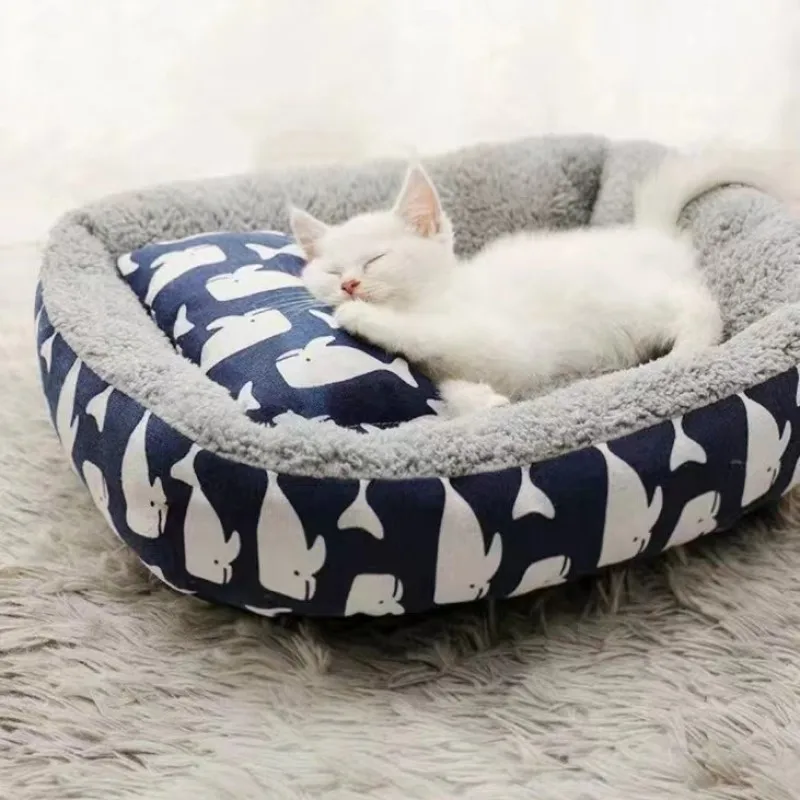Soft Pet Bed Cat Bed Dog Bed Pet Mattress with Pillow Winter Warm Comfortable Sleeping Mat for Cats 1005006216939046