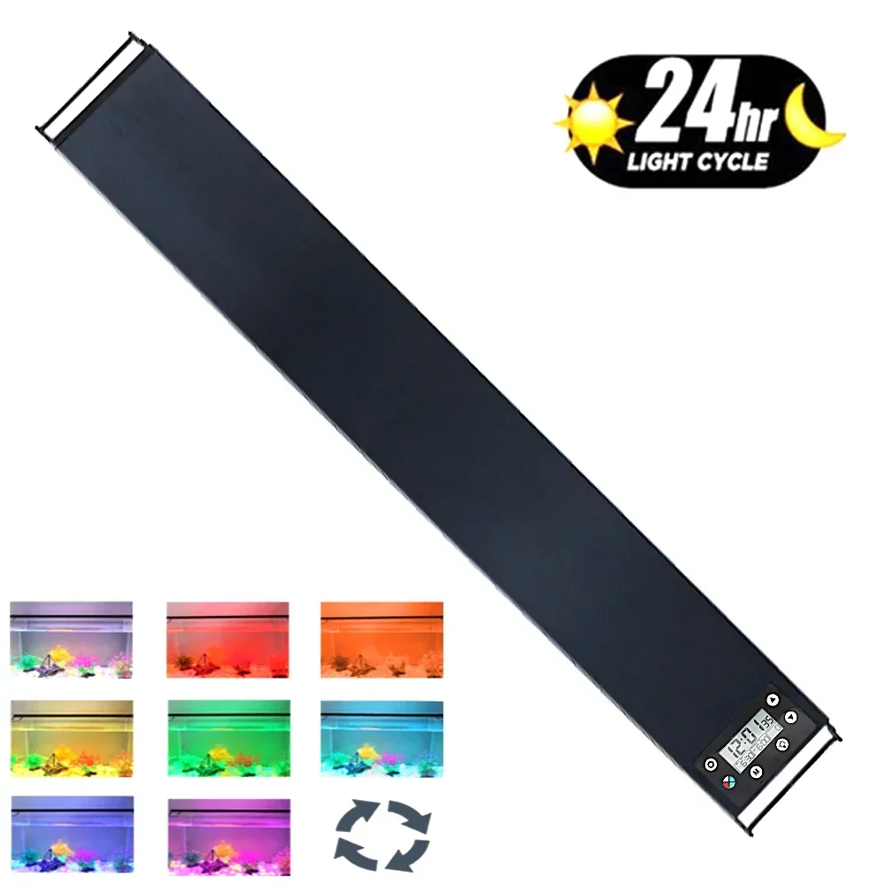Aquarium Light 24/7 DIY Auto On Off LED Full Spectrum Lighting Fish Tank Lamp with Dimmer 75-90cm 1005006225520725