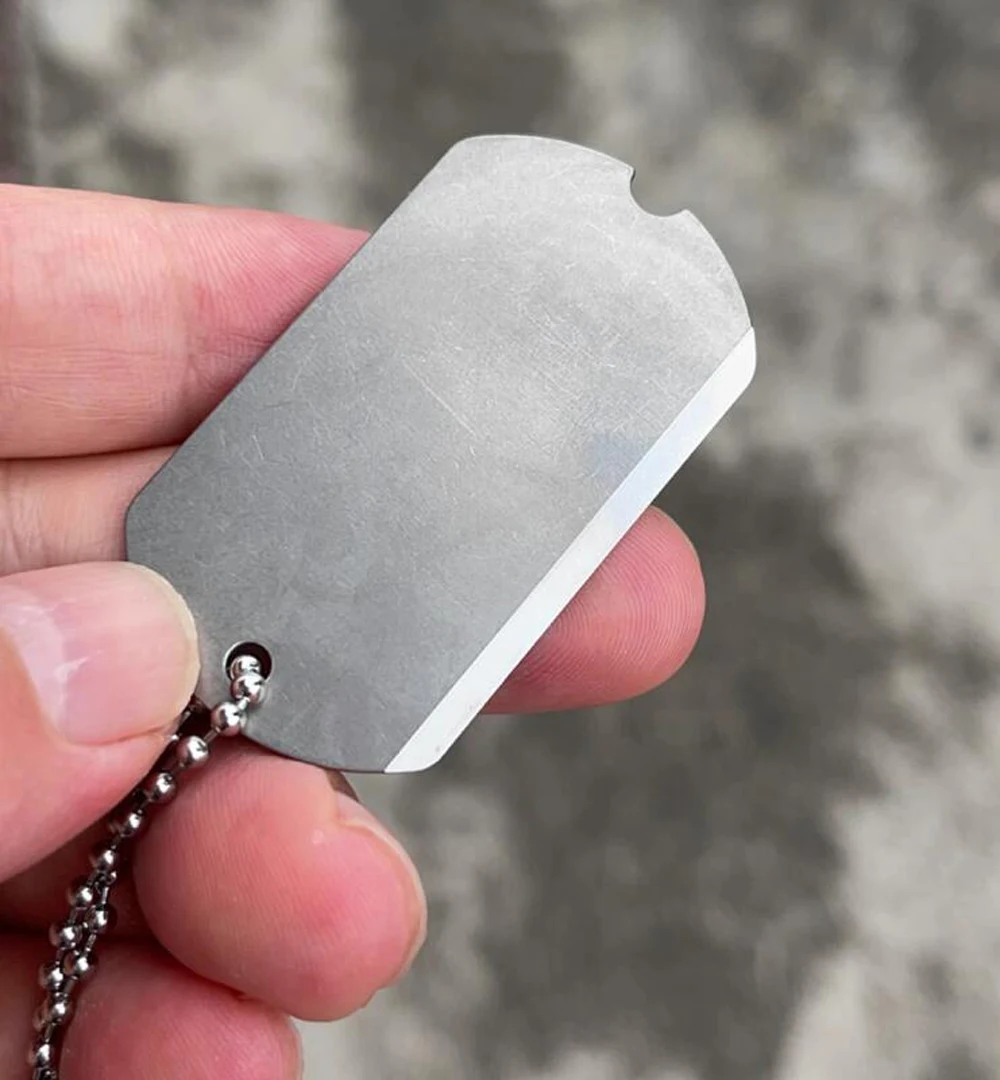 New Titanium Alloy Dog Tag Pendant Necklace Pet Dog Identity Card Necklace Box Cutter 1005006234867025