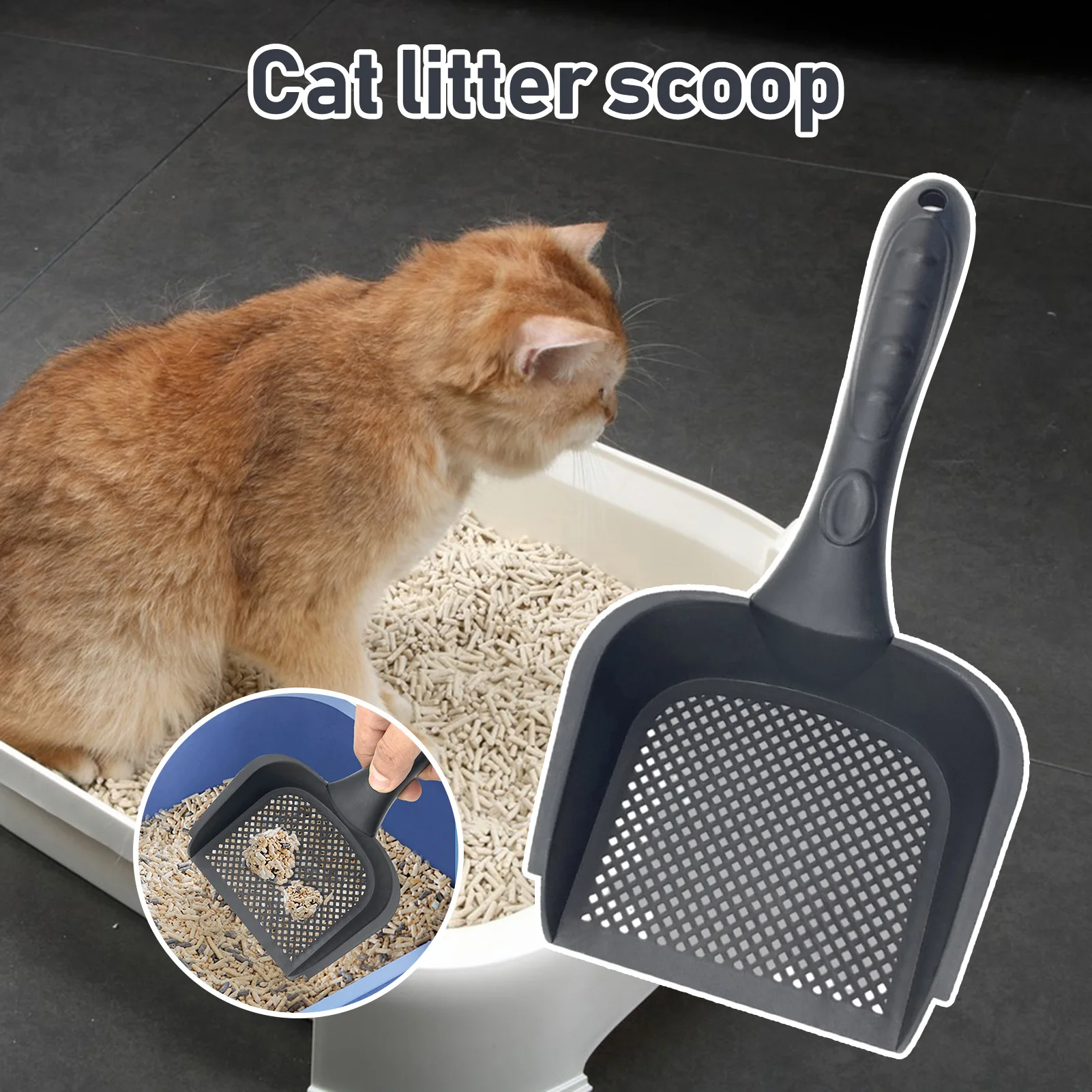 Large Capacity Cat's Waste Container Wide Range Applications Pet Feces Shovel For Living Room 1005006239730559