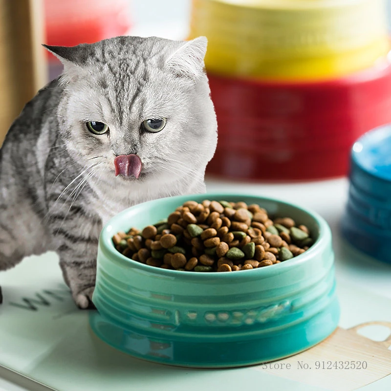 Antiskid Round Gradual Color Pet Cat Bowl, Drinking Small Dog Food Bowl, Pet Tableware 1005006244508634