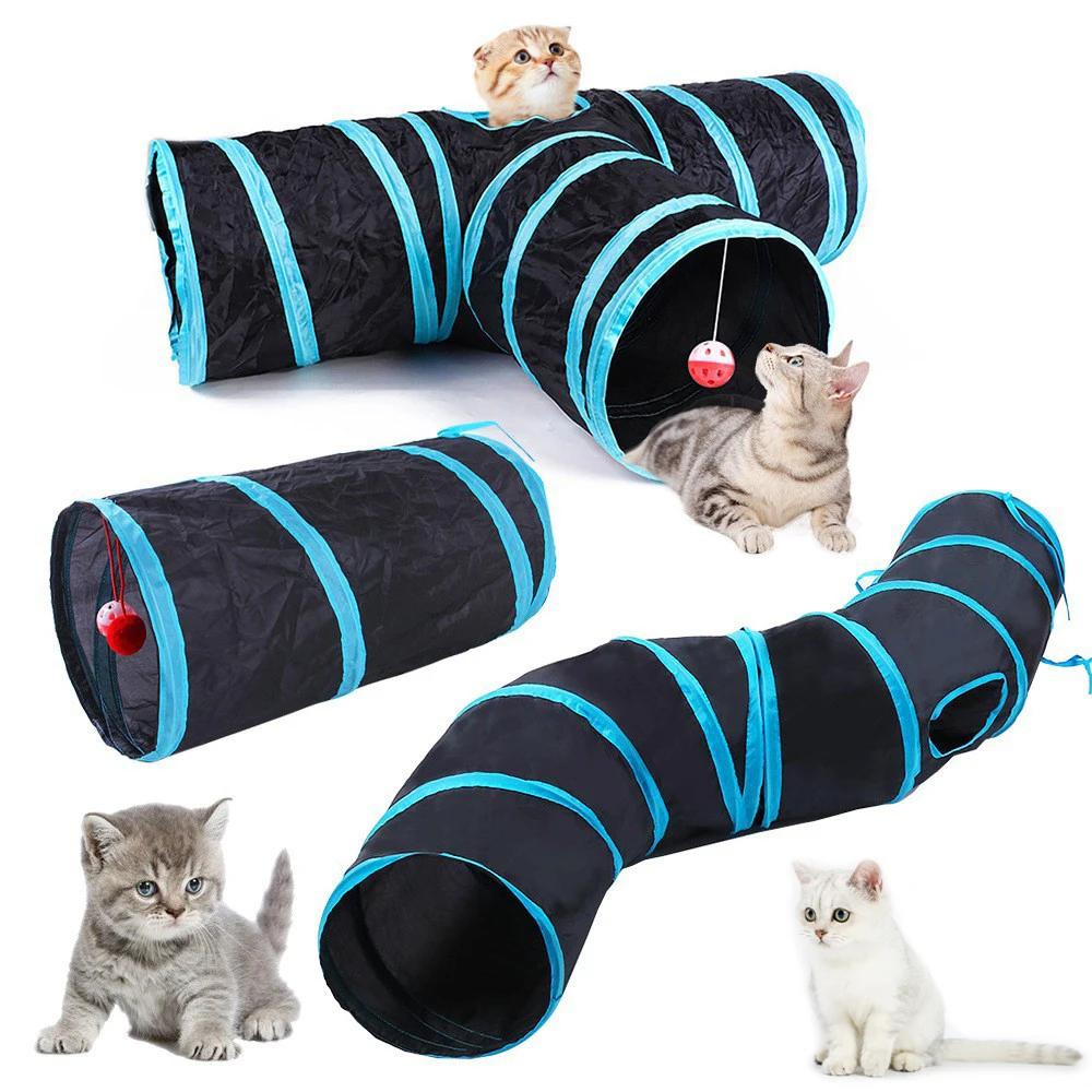 Cat Tunnel Foldable Cats Tunnel Cat Toy Breathable Drill Barrel for Indoor loud paper Pet Supplies 1005006248427775