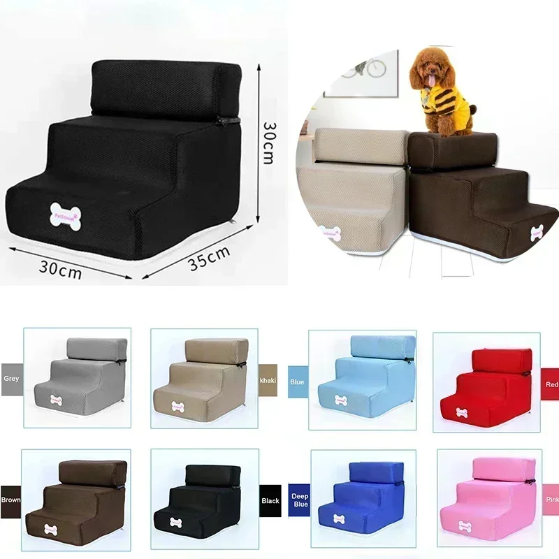 Hot Dog House Dog Stairs Pet 3 Steps Stairs for Small Dog Cat Pet Ramp Ladder Anti-slip Removable 1005006262310858