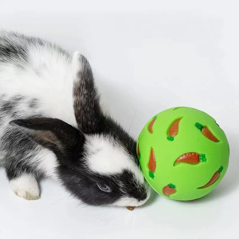 Rabbit Treat Ball Pet Slow Feeder Interactive Bunny Toy Snack Toy Ball Bite Resistant Feeding Toys 1005006277898710