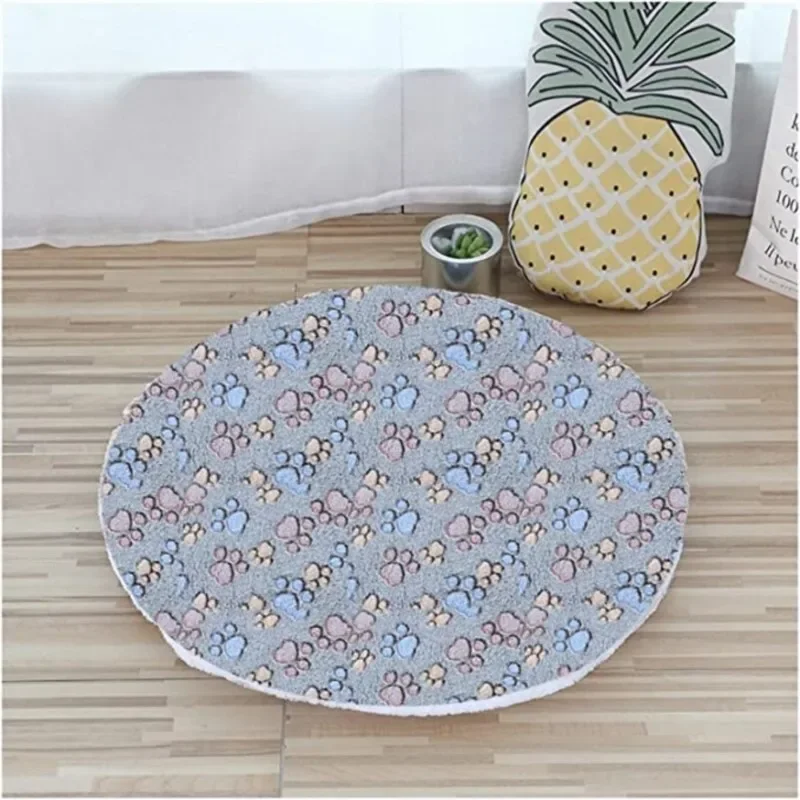 Plush Cat Bed Mats Round Pet Bed for Cats Small Dogs Soft Fleece Pet Sleeping Mat Kitten Puppy Nest 1005006278243233