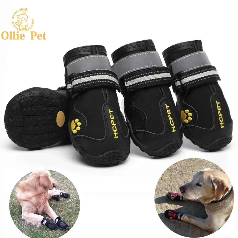 Dog Shoes Waterproof Anti-Slip Rain Boots Warm Snow Reflective for Small Large Pet Sports Training 1005006279180001