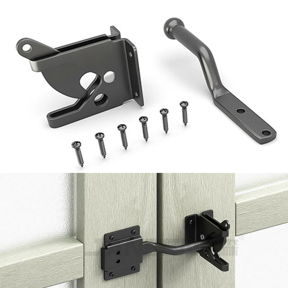 Auto Gate Latch With Bolt For Pasture Garden Fence Farm Gate Carbon Steel Automatic Slam Catch 1005006281591989