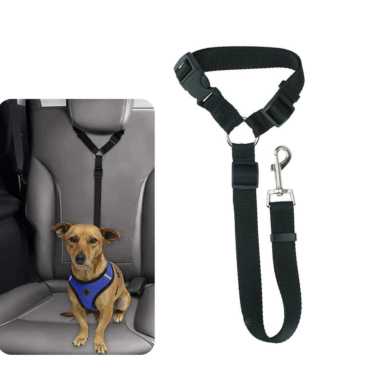 1pc Pet Dog And Cat Seat Belt, Car Headrest Restraint, Adjustable Safety Rope, Car Seat Belt 1005006287570976