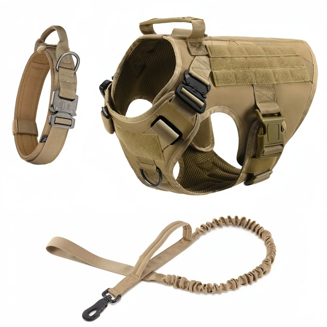 Large Dog Harness And Leash Set Pet German Shepherd Malinois Training Walking Vest Dog Harness And 1005006310426631