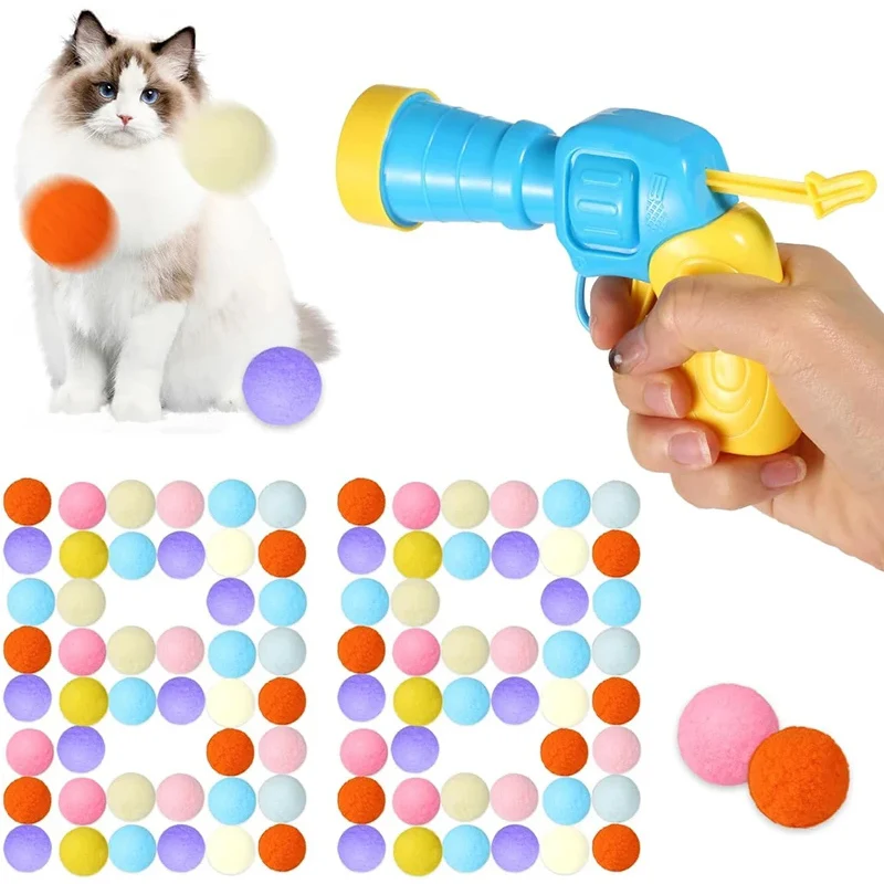 Cat Toys Interactive Launch Training Toy For Pet Kitten Creative Mini Shooting Gun Games Stretch 1005006335267165