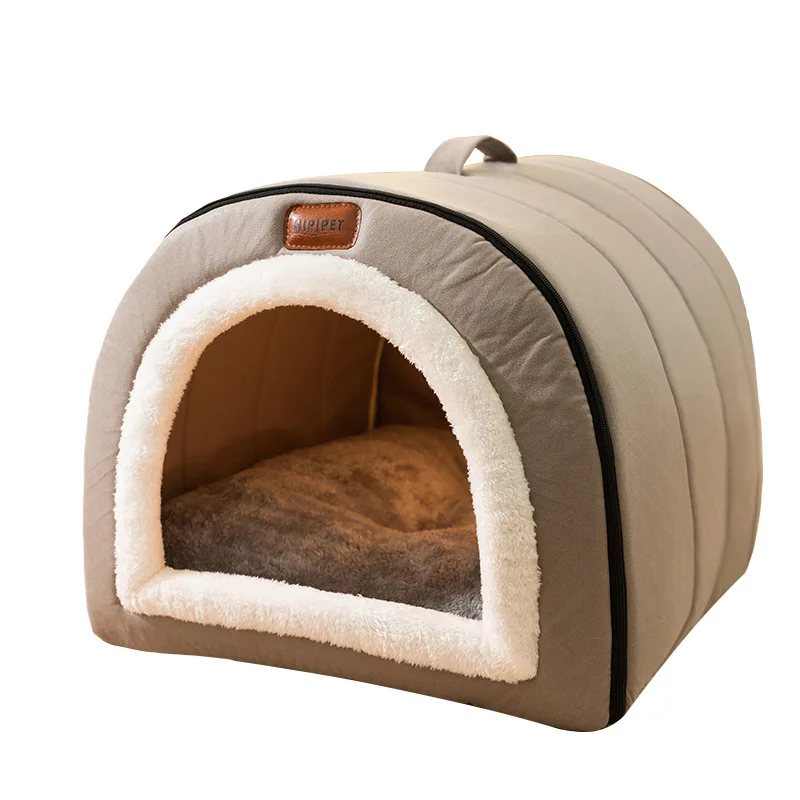 Winter Dog Bed Self-Warming Puppy House Cozy Cat Sleeping Tent Cave Beds Indoor Kitten Nest Kennel 1005006341998910