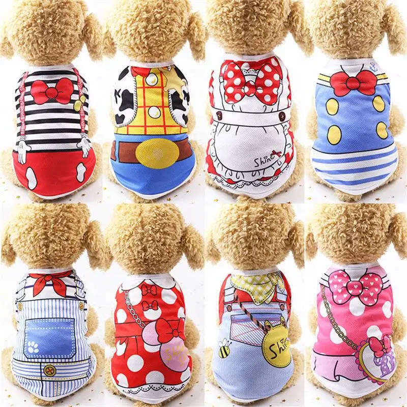 Pet Dog Clothes Cartoon Clothing Puppy Dogs Soft Vests Summer Shirt Casual T-Shirt for Small Pet 1005006345669789