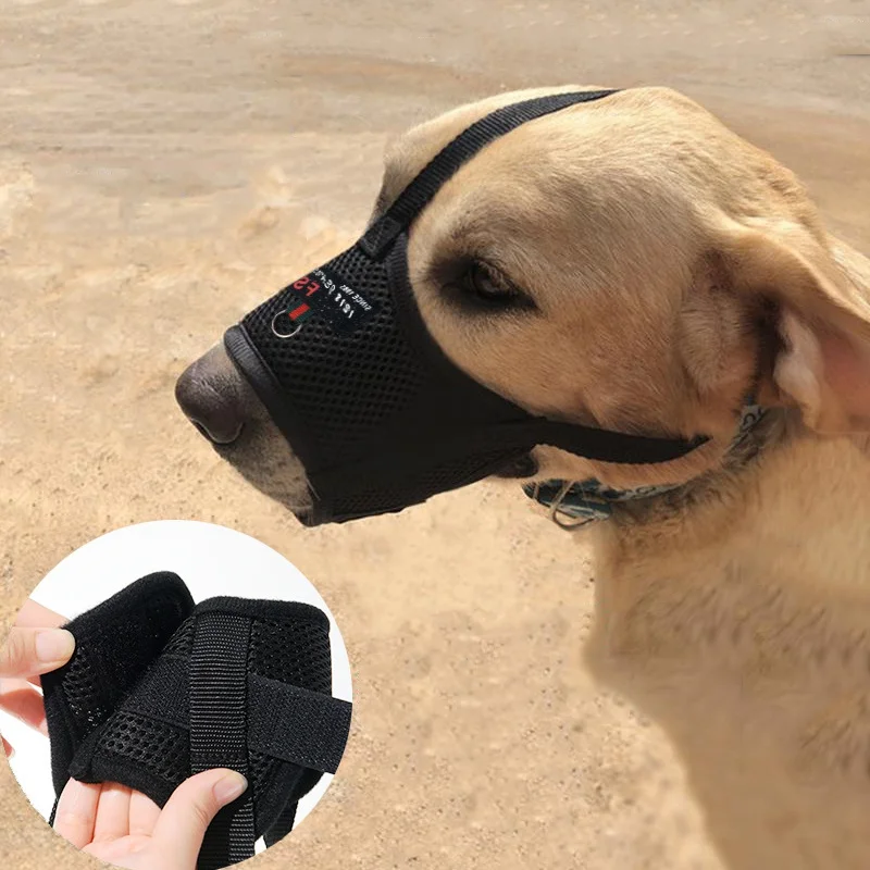 1PCS Adjustable Dog Muzzle Breathable Dog Mouth Cover Muzzle Collar Anti Barking Pet Mouth Muzzles 1005006356902072