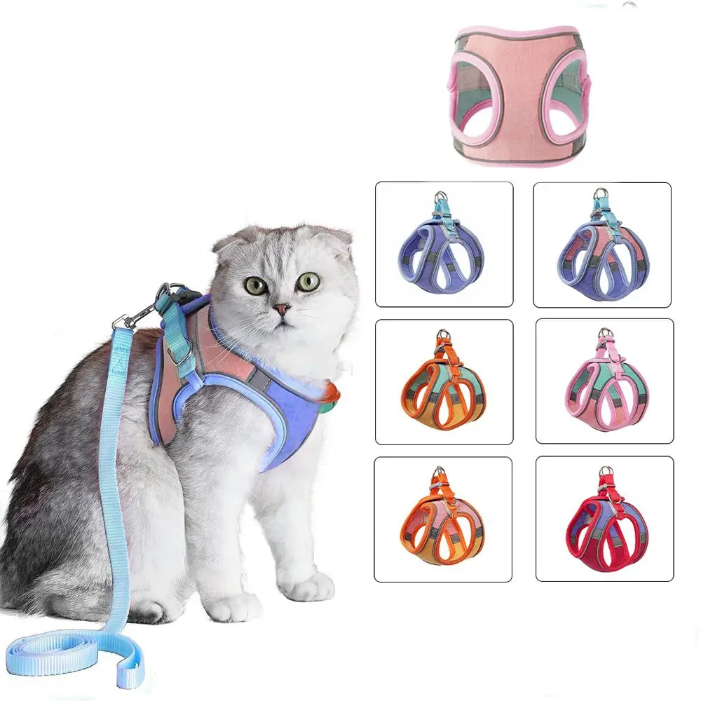 Cat Leash and Collar Set Escape Proof Puppy Rabbit Kitten Vest Harness with Bell Pet Harness with 1005006380959981