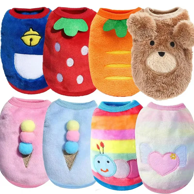Cute Dog Clothes Winter Vest For Small Dogs Cats Warm Pets Sweater Soft Flannel Puppy Puffer Jacket 1005006390978077