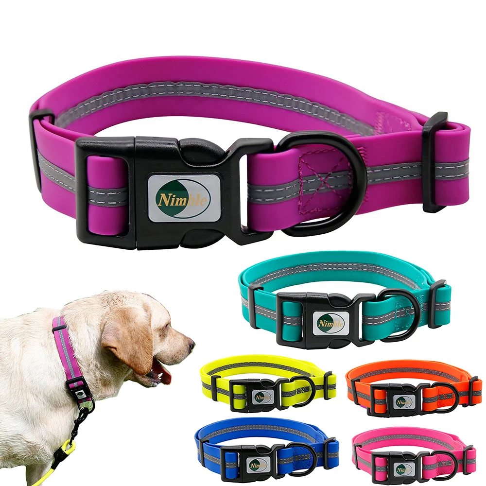 Dog Collar Waterproof Pet Collars Anti-Odor Durable Adjustable Polyester Soft with Reflective 1005006395739762