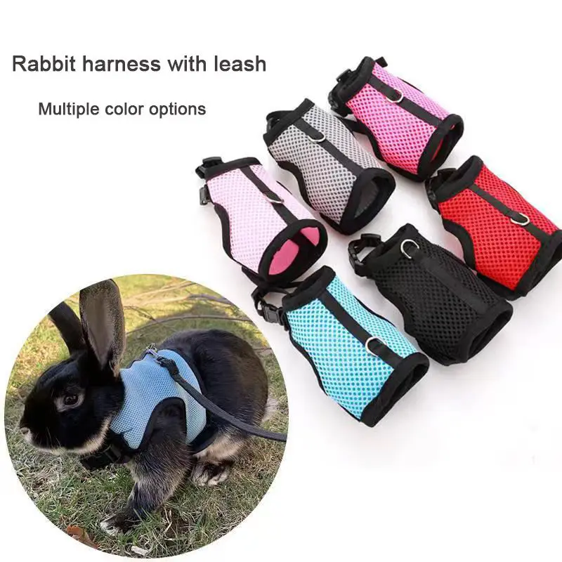 Rabbit Harness and Leash Set Bunny Pet Accessories Vest Harnesses Rabbit Leashes for Outdoor 1005006419754545