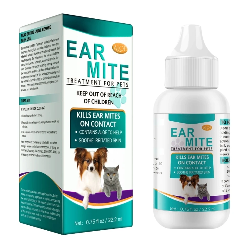 Pet Ear Wash Mitetreatment for Dogs and Cats Canals Cleaners Earmite Oil 1005006429135587