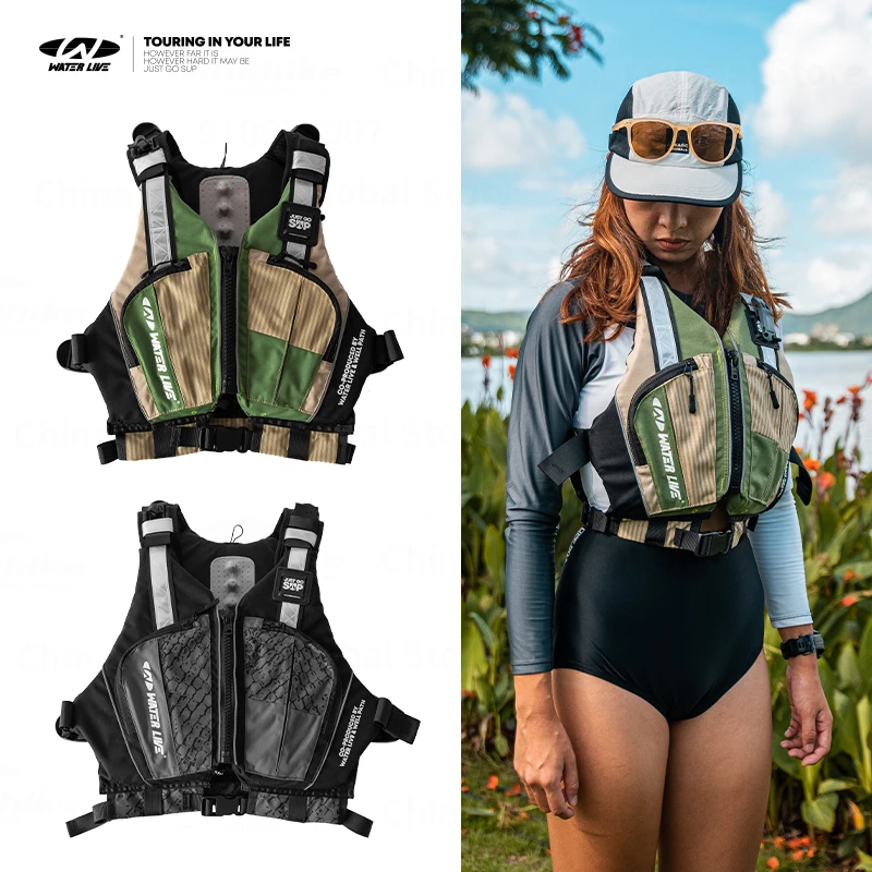 WATER LIVE Life Jacket Buoyancy Vest Safety for Water Sports Fishing Boating Drifting Swimming PVC 1005006429820240