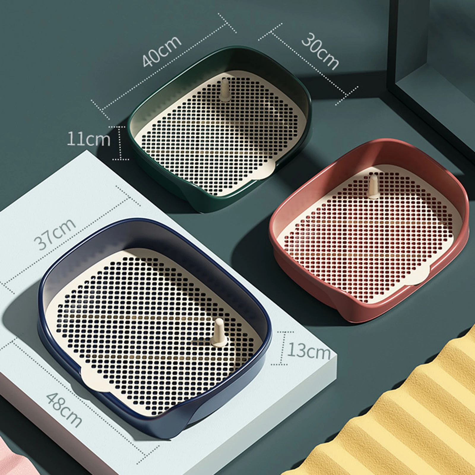 Pet Dog Toilet for Cat Portable Indoor Outdoor with Protection Wall Training Pad Holder Lavatory 1005006433692288