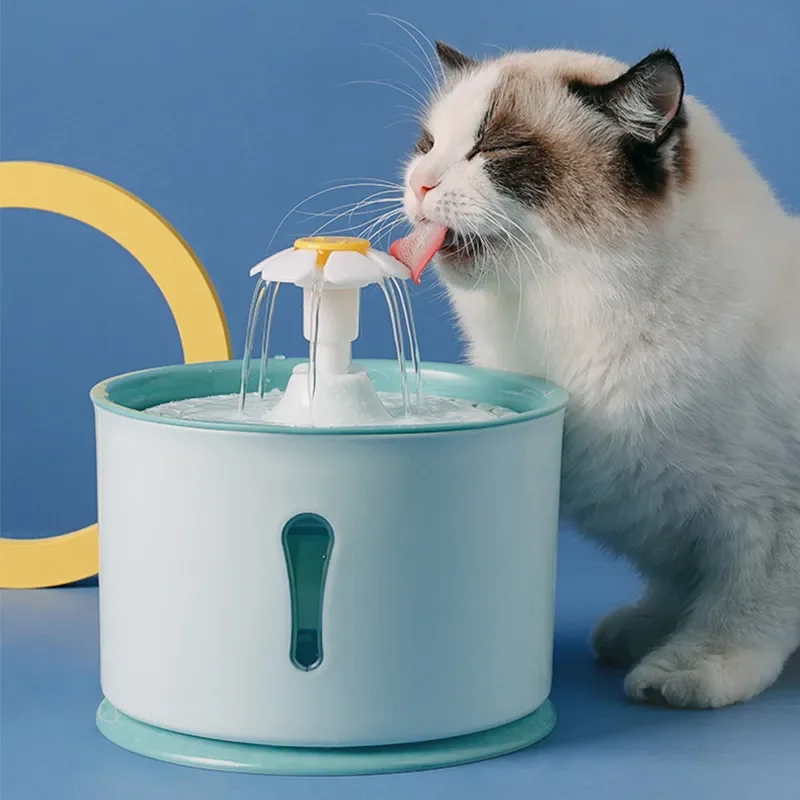 2.4L Pet Cat Dispenser Drinking Water Fountain Activated Carbon Filters LED Automatic Feeder 1005006437000743