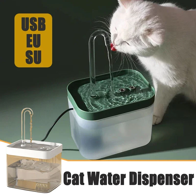 1.5L Ultra-Quiet Cat Water Fountain Filter Smart Automatic Pet Dog Water Dispenser&Burnout 1005006442404166