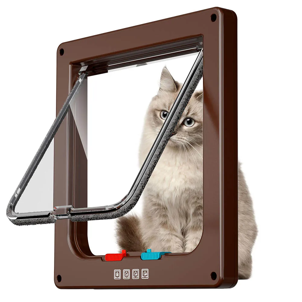 Cat Door Flap Extra Large 11x 9.8in 4 Way Locking Security Flap Door Weatherproof Pet Door Kit for 1005006449811122