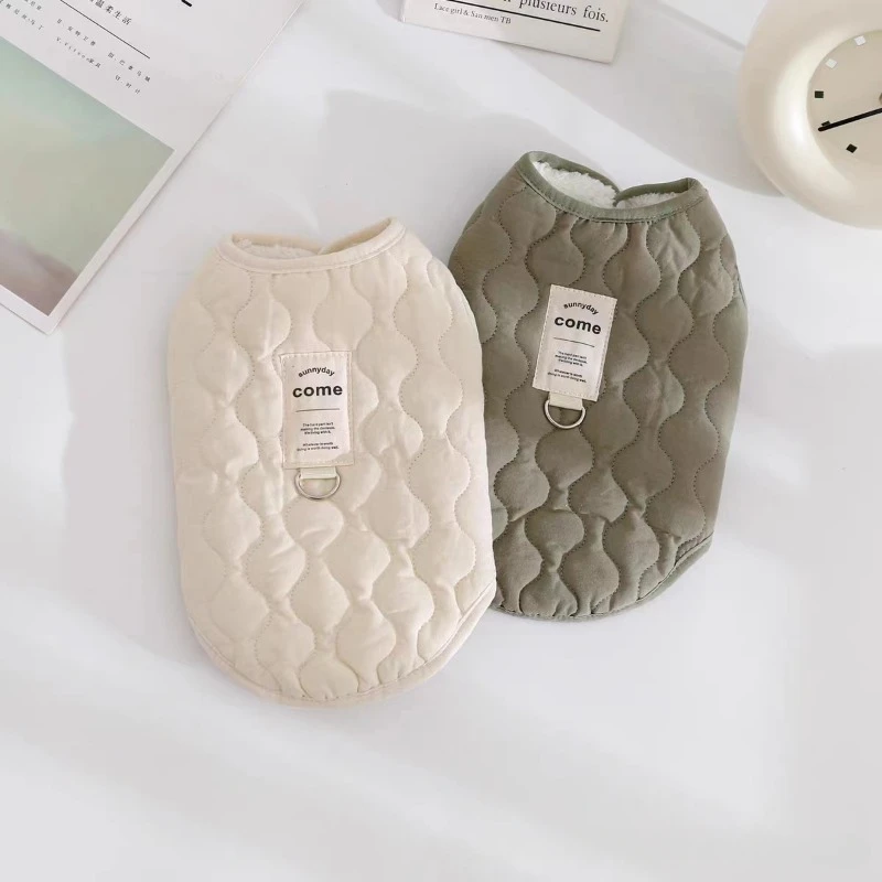 Winter Warm Dog Vest Coat Jacket with D-Ring for Small Medium Dogs Puppy Clothes Cotton Pet Costume 1005006461764335