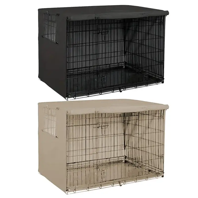 Pet Cage Cover Oxford Pet Crate Cover Pet Crate Cover Windproof Dog Kennel Cover Waterproof Dog Cat 1005006475457098