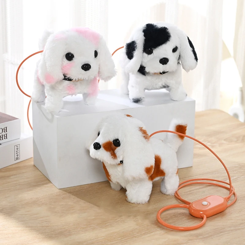 Hot Funny Barking Plush Dog Toy Leash Electric Walking Dog Toy Simulation Puppy Toy Baby Craw 1005006480951409