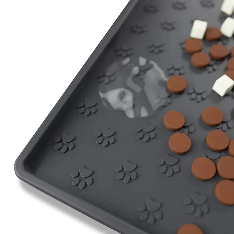 Pet Placemat Cat Dog Drinking Feeding Placemat Feeder Mats Cat Feed Mat Dog Food Bowl Mat Silicone 1005006533859497