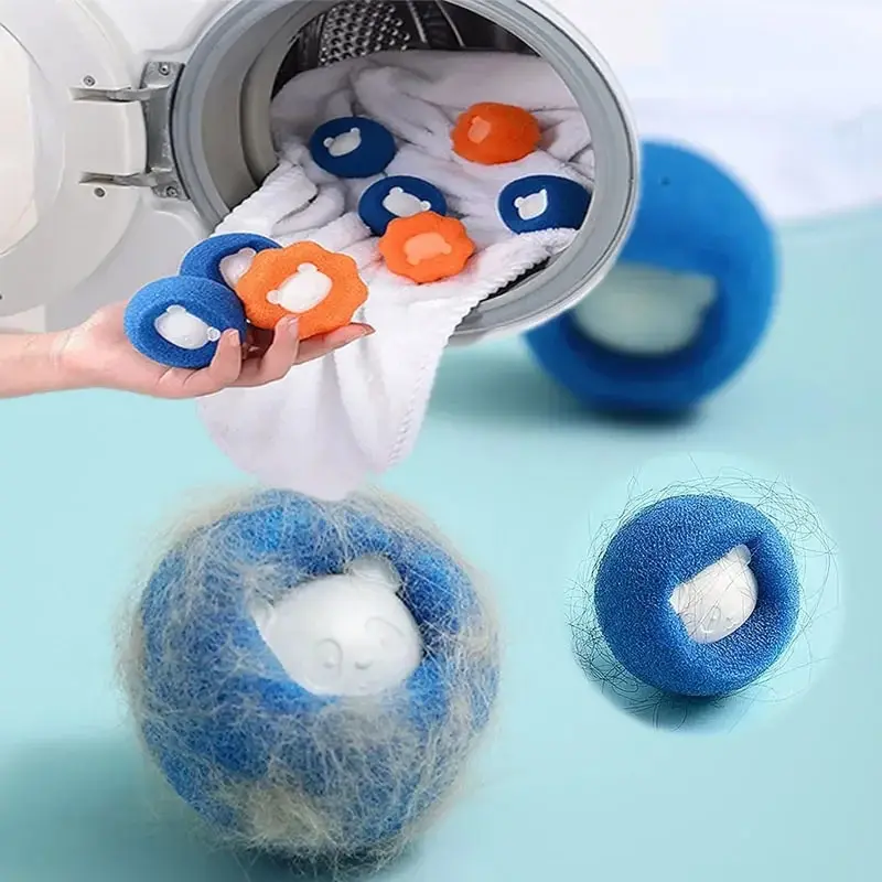 5pcs Pet Hair Remover Reusable Ball Laundry Washing Machine Filter Wool Sticker Cat 1005006539918336