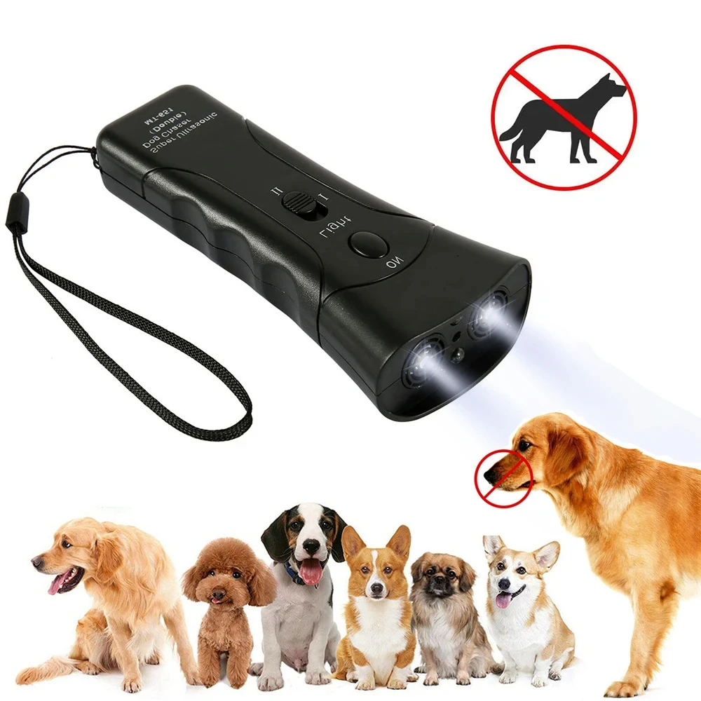 Pet Dog Repeller Anti Barking Stop Bark Dogs Training Device LED Ultrasonic Dogs Adapter Without 1005006573232963