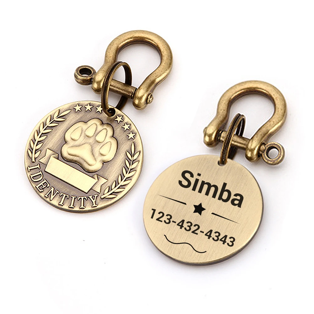 Personalized Address Tags for Dogs Id Tags Dog Tag Free Engraved Custom Dog Collar Cats Dog Name 1005006578041617