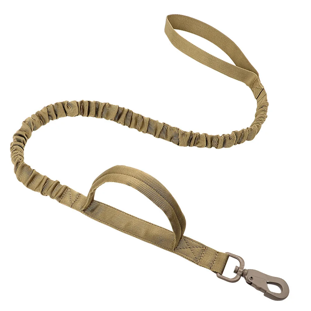 Tactical Dog Leash Adjustable Quick Release Elastic Leads Rope With 2 Control Handle Military Heavy 1005006583261839