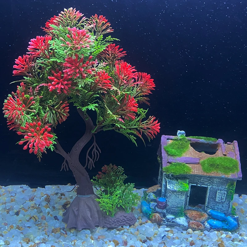 Fish Tank DIY Artificial Aquarium Decor Plants tree Ornament Aquatic Plant Grass Decoration 1005006585519411