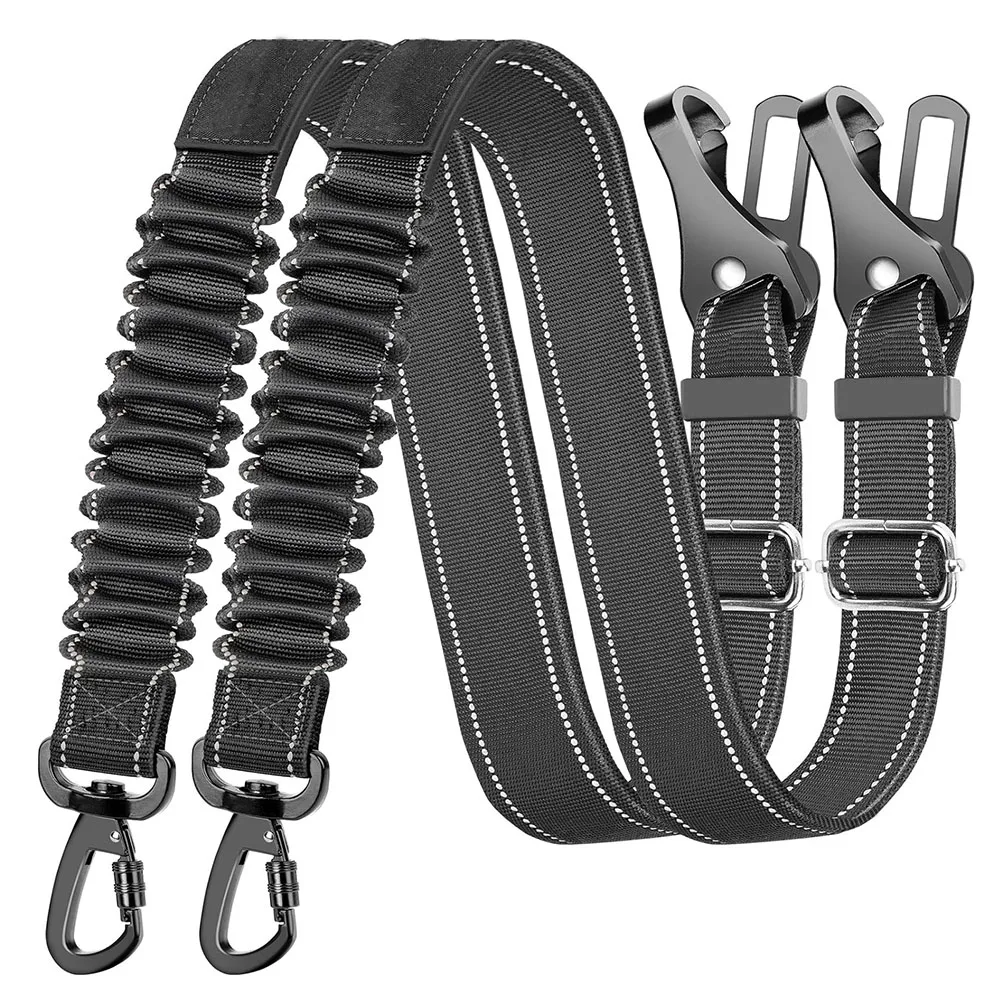 Dog Seat Belt 3-in-1 Adjustable Pet Dog Safety Seatbelt for Car Reflective Nylon Bungee Fabric 1005006610064883