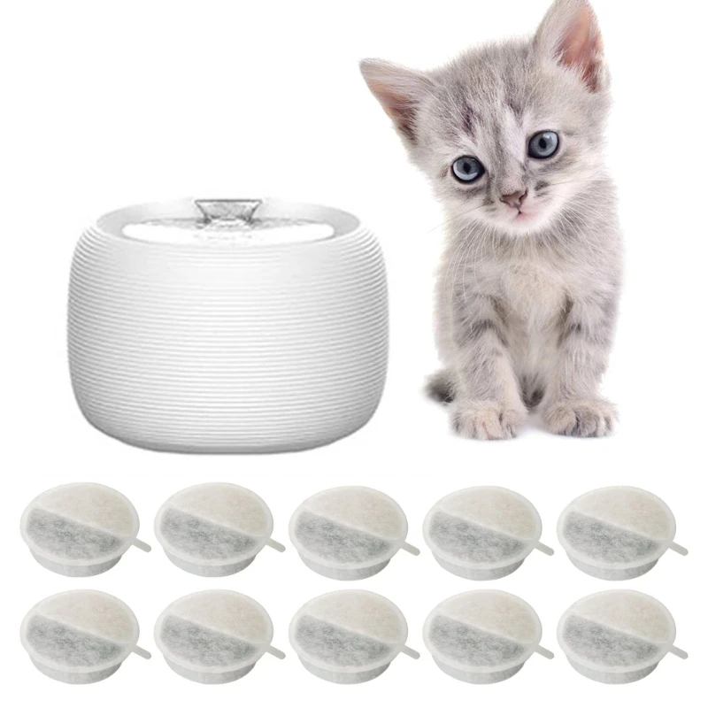 10PCS Cats Fountain Filters Filtration System Nonwoven Filter Foam Water Purifications Filters Cats 1005006614808706