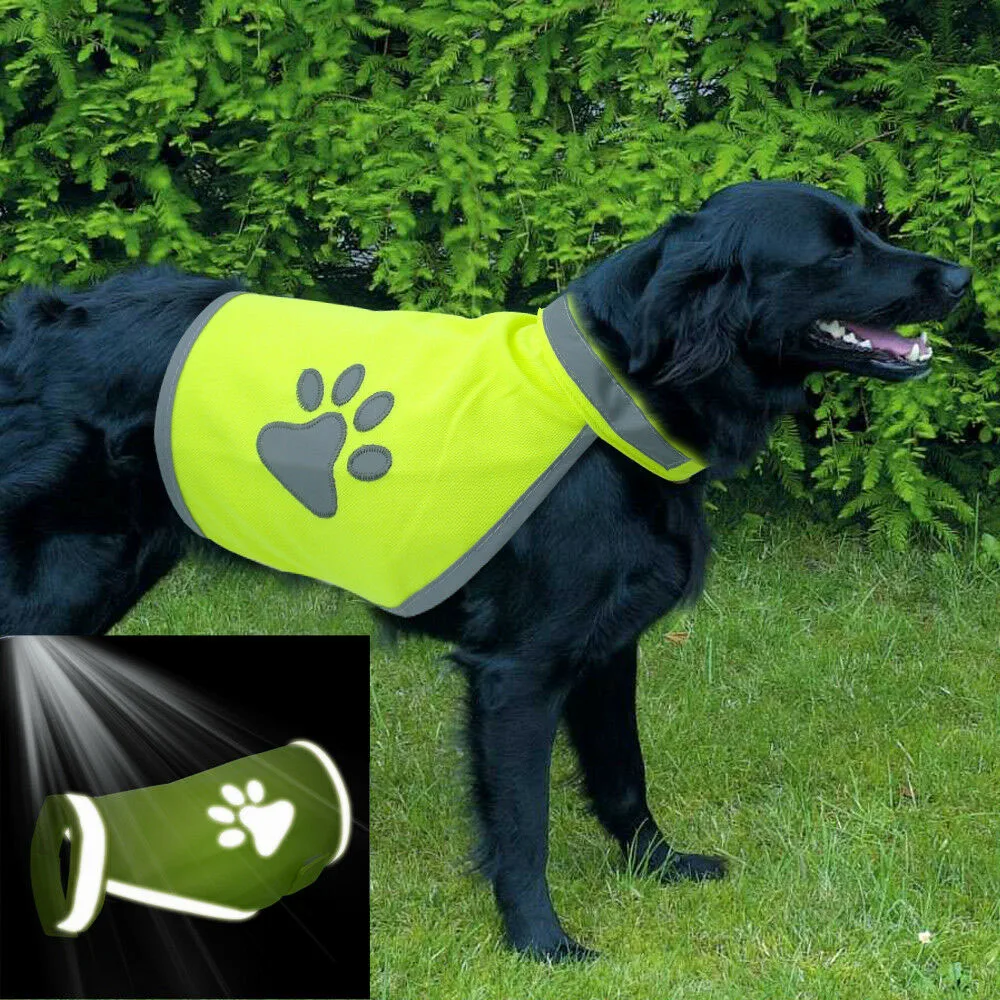 Reflective Dog Safety Vest High Visibility Yellow Fluorescent Dog Clothes Dog Vis Jacket Coat 1005006634998006