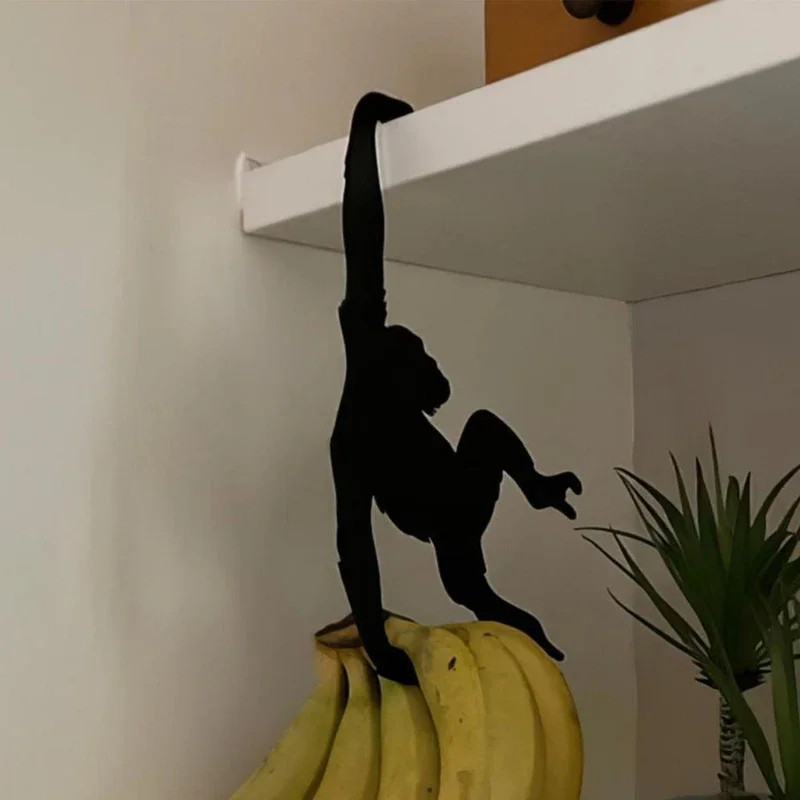New Kitchen Wall Door Metal Hook Key Hanger Cat Tail Monkey Shaped Decor Holder Clothes Storage 1005006649623125
