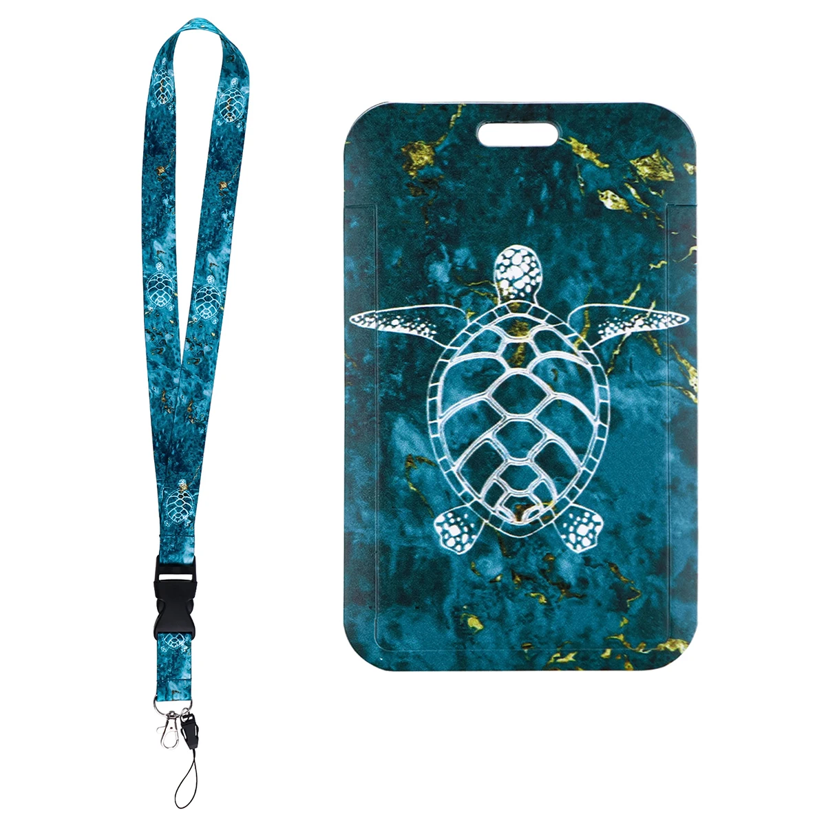 Sea Turtle Credential Holder Cute Animal Neck Strap Lanyard Phone ID Badge Rope Key Chain Rings 1005006659924000