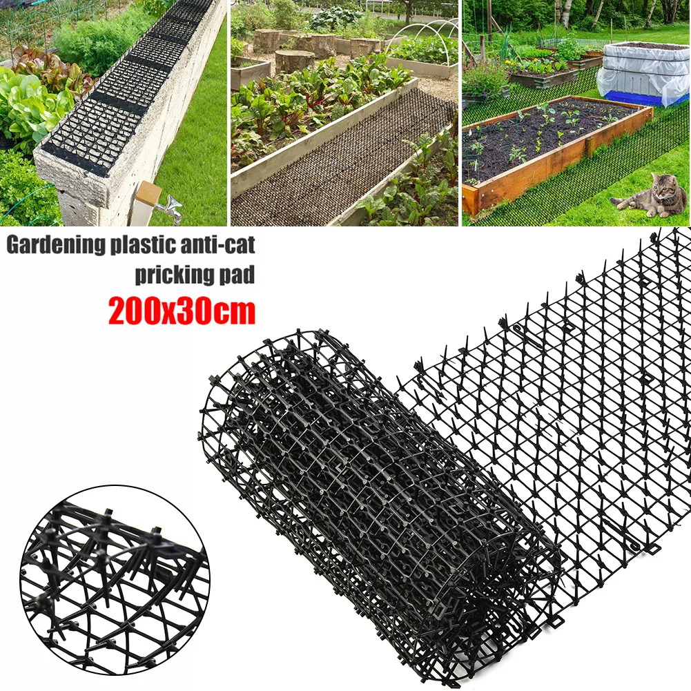 2M Gardening Pet Dog Cat Scat Mat With Prickle Animal Deterrent Repellent Plastic Scarer Spike Tool 1005006673627385