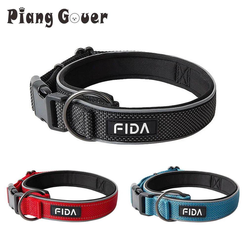 Large Dog Collar Pet Reflective Adjustable Collar for Medium Big Dogs Outdoor Walking Training 1005006690016041