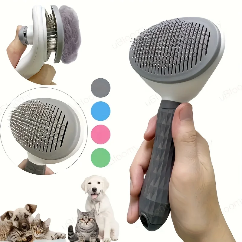 One-Click Pet Hair Removal Comb for Effortless Grooming of Dogs and Cats 1005006690335766