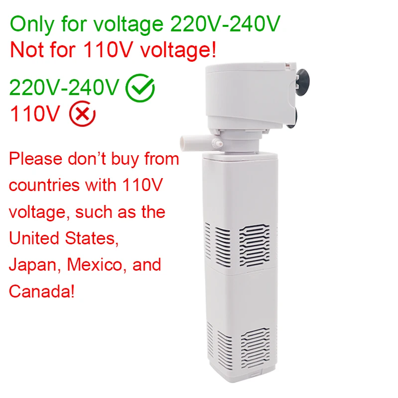 Aquarium Filter Pump Fish Tank Submersible Silent Air Oxygen Aerator Water Change Pump Aquarium Air 1005006691169755